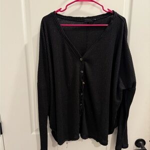 Black Button-Up Cardigan